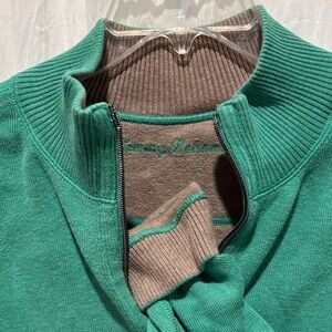 Tommy Bahama half zip reversible sweater pullover XL mens vintage